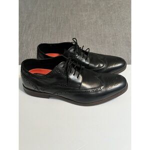 Rockport Wingtip Shoes Men's 13W Black Leather Dress City Business Going Out